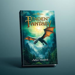 A realistic mockup of a book cover featuring an enchanting fantasy theme