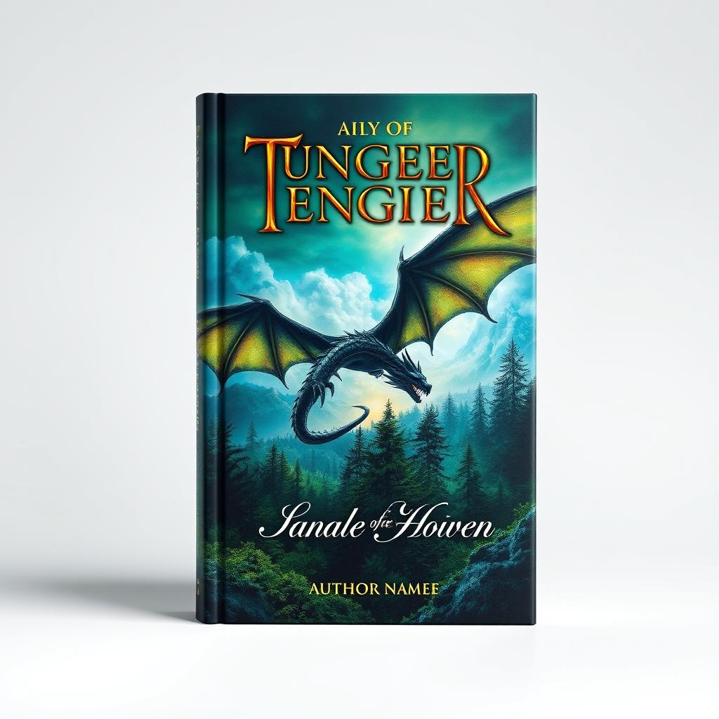 A realistic mockup of a book cover featuring an enchanting fantasy theme