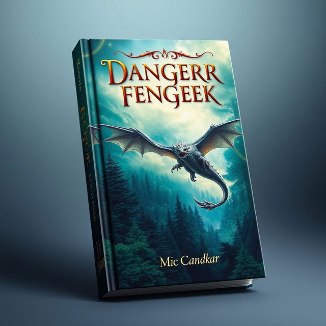 A realistic mockup of a book cover featuring an enchanting fantasy theme