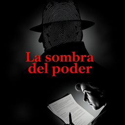 A poster for 'La sombra del poder' set in 1930-1940 Argentina, with a graphic and detective style