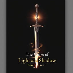 A cover design featuring a deep black background with subtle gradients to create depth and contrast, symbolizing the theme of duality between light and shadow