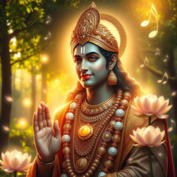 A captivating and divine portrayal of Lord Ram, radiating beauty and tranquility