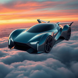 A stunning concept car that combines futuristic design with the ability to fly