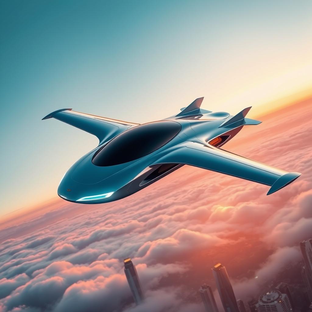 A stunning concept car that combines futuristic design with the ability to fly