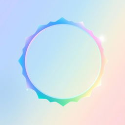 A whimsical design of a circle, but instead of a smooth edge, it features distinct, jagged sides like a polygon