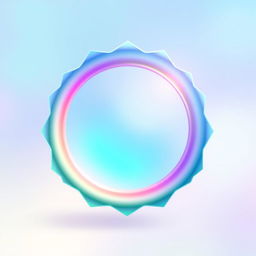 A whimsical design of a circle, but instead of a smooth edge, it features distinct, jagged sides like a polygon