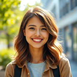 A stylish and modern profile picture featuring a confident individual with a warm smile