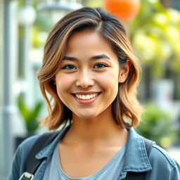 A stylish and modern profile picture featuring a confident individual with a warm smile