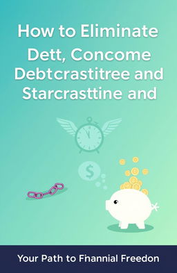 An informative and engaging ebook cover design for the topic 'How to Eliminate Debt, Overcome Procrastination, and Start Saving Today'