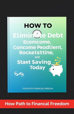 An informative and engaging ebook cover design for the topic 'How to Eliminate Debt, Overcome Procrastination, and Start Saving Today'