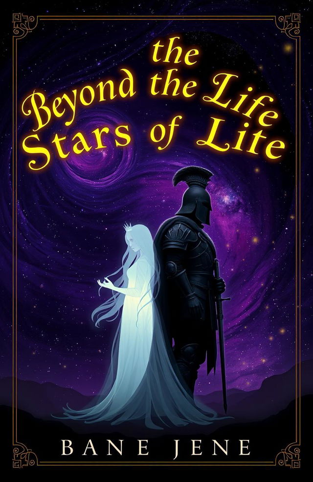 A captivating book cover for 'Beyond the Stars of Life'