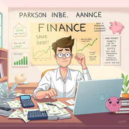 Conceptual illustration of personal finance management
