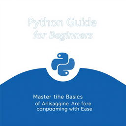 An elegant and professional cover page for a Python guide aimed at beginners