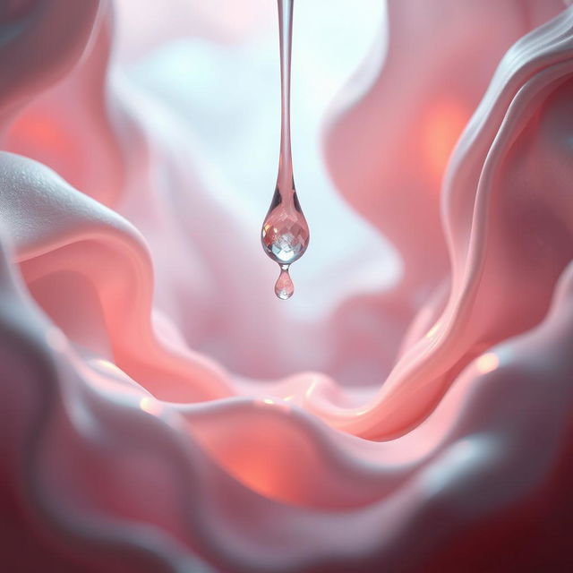 An artistic representation of a mystical scene, focusing on abstract shapes and fluid forms that symbolize sensuality and connection