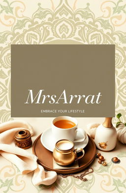 A visually appealing Facebook cover image for a lifestyle brand named 'MrsArrat'