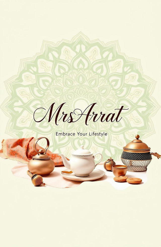 A visually appealing Facebook cover image for a lifestyle brand named 'MrsArrat'