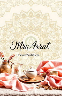 A visually appealing Facebook cover image for a lifestyle brand named 'MrsArrat'