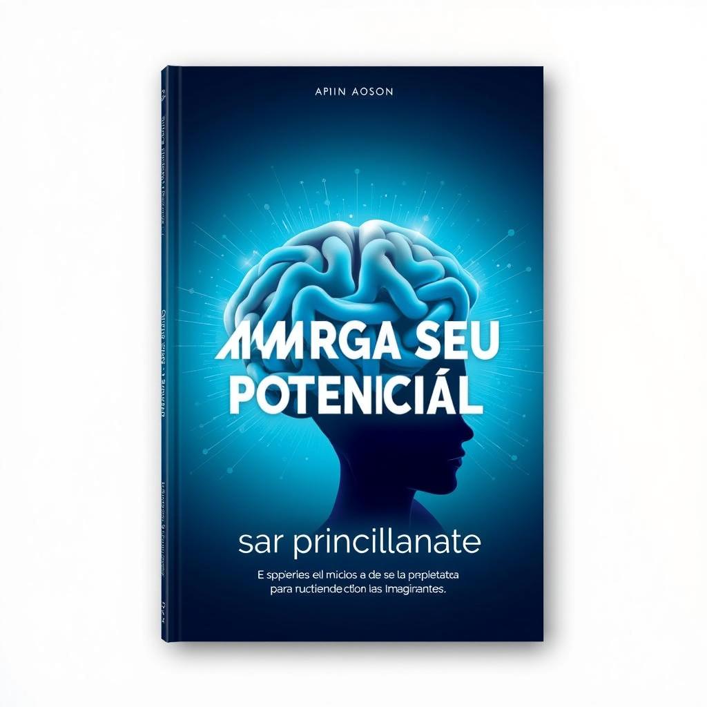 A visually striking book cover design featuring a human silhouette with a glowing blue brain