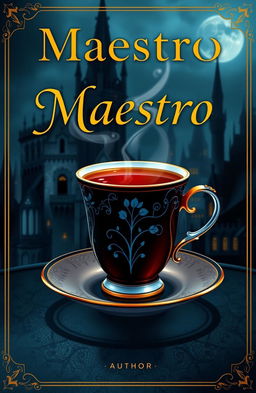 A captivating book cover for a novel titled "Maestro"