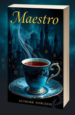 A captivating book cover for a novel titled "Maestro"