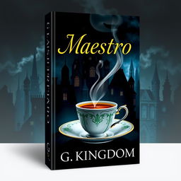 A captivating book cover for a novel titled "Maestro"