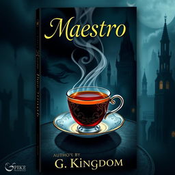 A captivating book cover for a novel titled "Maestro"