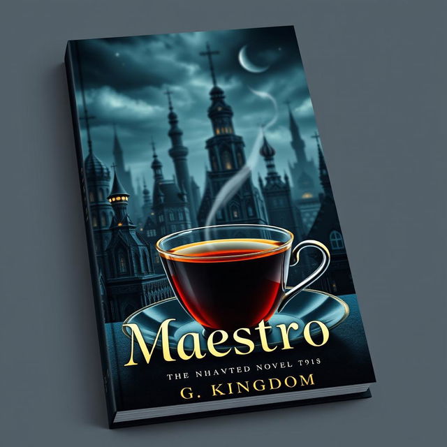 A captivating book cover for a novel titled "Maestro"