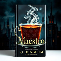 A captivating book cover for a novel titled "Maestro"