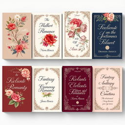 A variety of elegant book covers that exude sophistication and charm