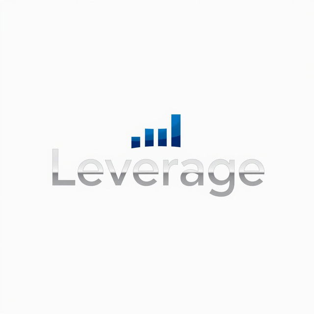 A modern and professional logo design for a company named 'Leverage'