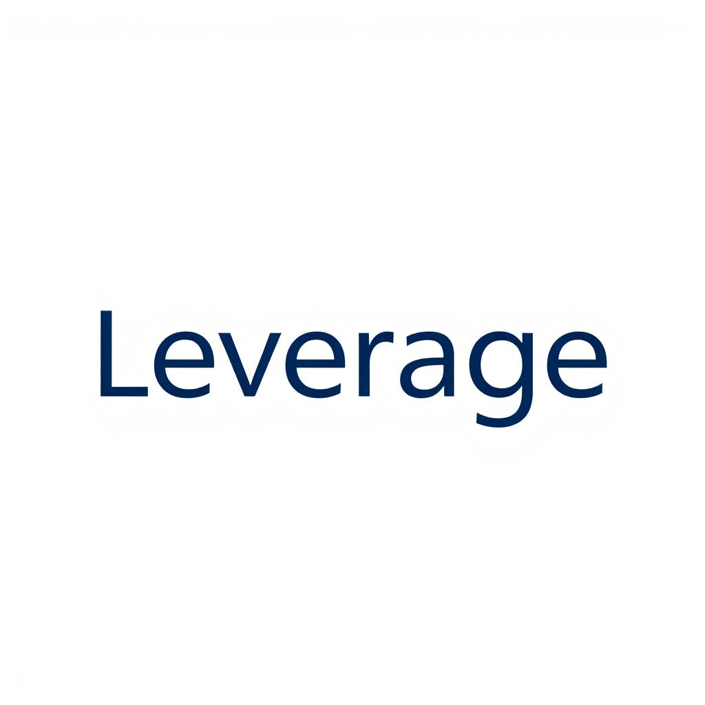 A modern and professional logo design for a company named 'Leverage'