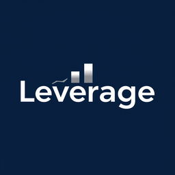 A modern and professional logo design for a company named 'Leverage'
