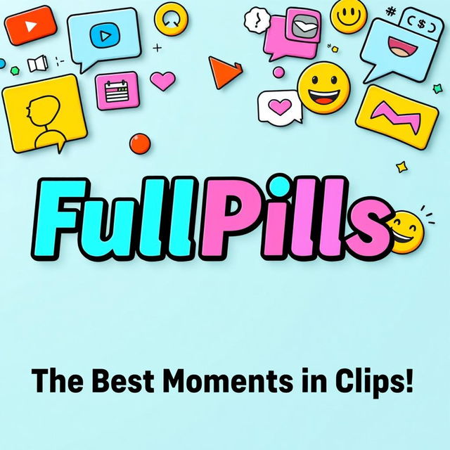 A vibrant and eye-catching YouTube thumbnail for a channel called 'FullPills'