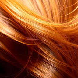 A stunning close-up image of a luxurious head of flowing hair, emphasizing its rich color and texture
