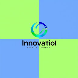 A modern, sleek logo design featuring bold typography and an abstract symbol that represents innovation and creativity