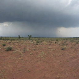 A sudden downpour saturating the drought-stricken landscape.