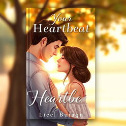 A beautifully illustrated realistic book cover featuring a couple in the background, depicted in a tender moment of intimacy