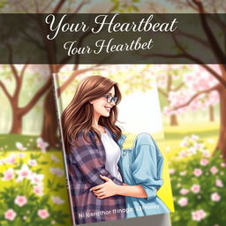 An exquisitely illustrated realistic book cover featuring a teenage couple in the background, captured in a delightful moment of connection