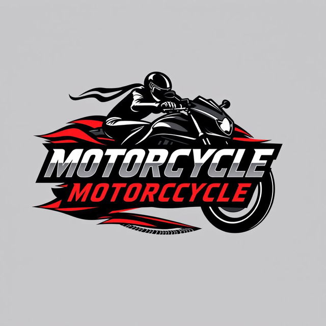 A dynamic and modern logo design for a motorcycle brand