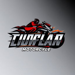 A dynamic and modern logo design for a motorcycle brand