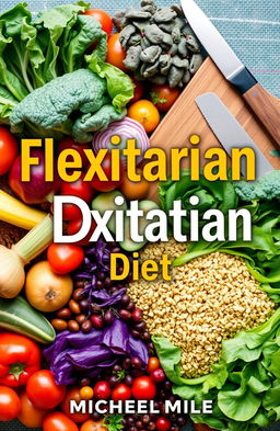 A visually appealing and informative book cover design for 'Flexitarian Diet' by Michael Miller