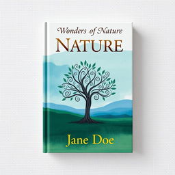 A standard book cover design featuring an abstract landscape in shades of blue and green, with a subtle gradient