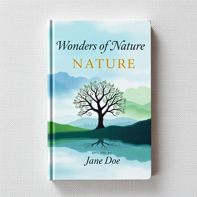 A standard book cover design featuring an abstract landscape in shades of blue and green, with a subtle gradient