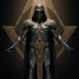 The Illuminati figure, once imposing, now pierced by a gleaming sword held by the hero, their Illuminati symbols losing their glow symbolizing a shift of power.