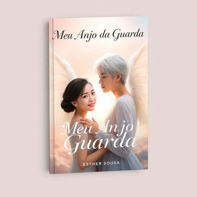 A captivating book cover for the title 'Meu Anjo da Guarda' by Esther Sousa