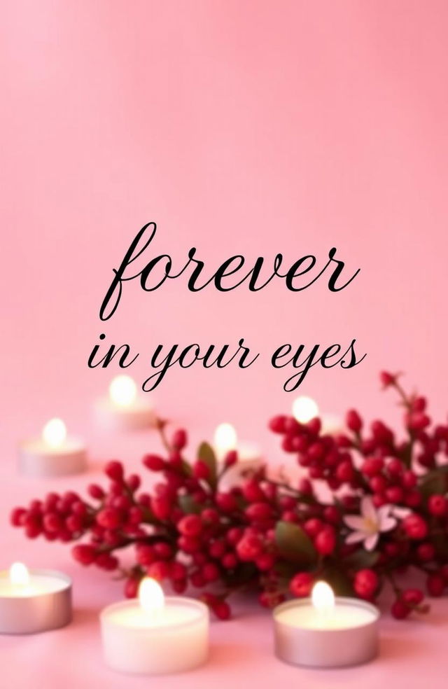 The title 'forever in your eyes' beautifully written in elegant, flowing cursive font, with an emphasis on readability