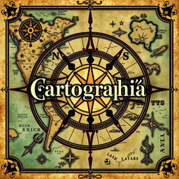 A captivating cover design featuring the word 'Cartografía' in elegant, bold typography at the center
