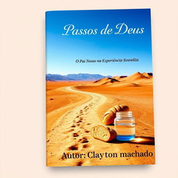 A book cover design featuring a winding trail through an arid desert under a clear blue sky