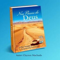 A book cover design featuring a winding trail through an arid desert under a clear blue sky