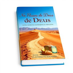 A book cover design featuring a winding trail through an arid desert under a clear blue sky
